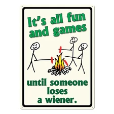 Rivers Edge Products Tin Sign, 17" x 12" Weatherproof Metal Wall Art, All Fun