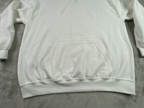 Lonely Ghost | Pullover Hoodie | Mens | White/Pink/Black | Sz L | Front Pocket - Picture 6 of 9