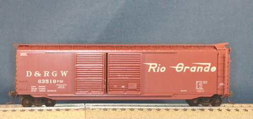 Coche de caja JP HO Athearn 50' doble puerta D&RGW #63510 Denver y Río Grande Western | Condition: Used