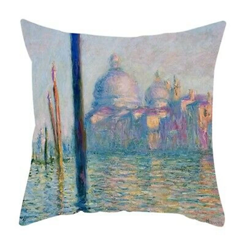 Sofa Home Floral Cover Cushion Decor Pillow Case Square Linen Throw Vintage Tree - Image 2 of 4