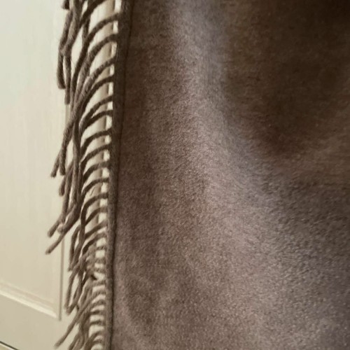 Loro Piana Paisley Stola 100% Kaschmir braun bordeaux 150 cm x 150 cm gebraucht - Bild 10 von 10