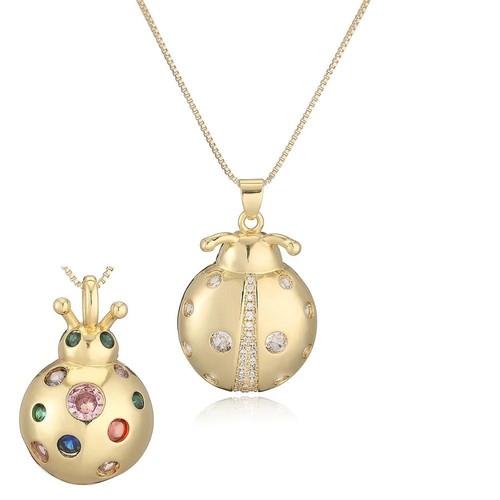 Delicate Design Ladybug Pendant Necklaces Lightweight Ladybug Pendant Women