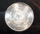 1884 CC GSA CARSON CITY UNCIRCULATED MORGAN SILVER DOLLAR $1 Coin WITH BOX & COA