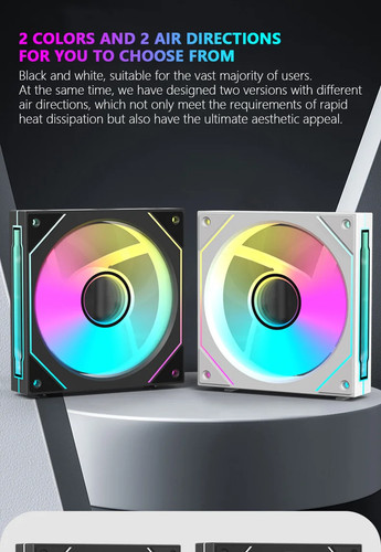 Modular Wireless Splicing PC 120mm Case Cooling Fan ARGB Infinite Mirror Effect - 第 18/22 張圖片