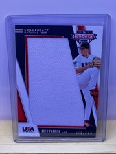 2019 Stars & Stripes USA Baseball Collegiate Jumbo Patch Drew Parrish 070/299