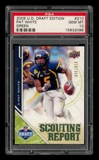 2009 Upper Deck Draft Edition: #210 Pat White Green PSA 10 GEM MINT