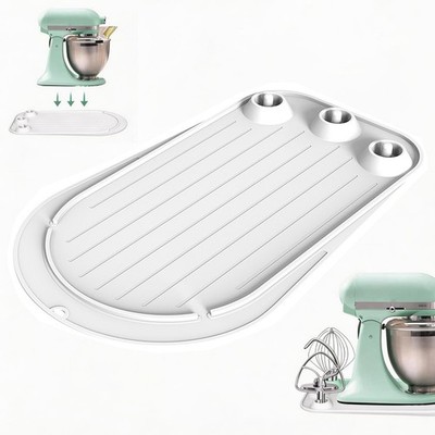 Silicone Mixer Sliding Mat for KitchenAid Stand Mixer with 3 Attachment Stora...