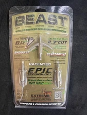Beast Broadheads 2 Blade 125gr 2.3" 3 Pack BRAND NEW