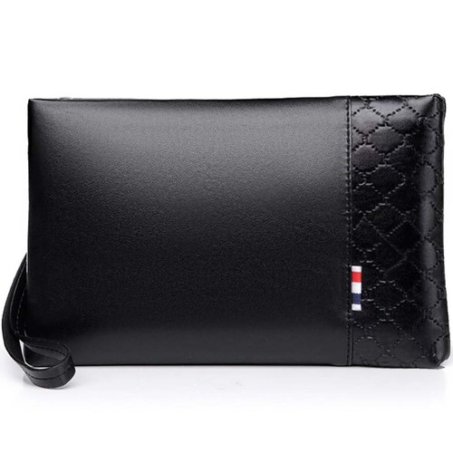 Pochette Uomo Borsello Uomo a Mano in Pelle Sintetica Borsa da Polso Borsetta - Foto 9 di 24