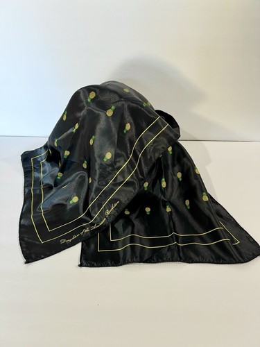 Sciarpa DAR Figlia della Rivoluzione Americana Ananas Nera Vintage 12" x 52" - Foto 3 di 11