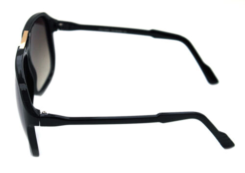 Men's Hip Hop 80s Vintage Sunglasses Gazelle Large Square Shape Black - Picture 3 of 9