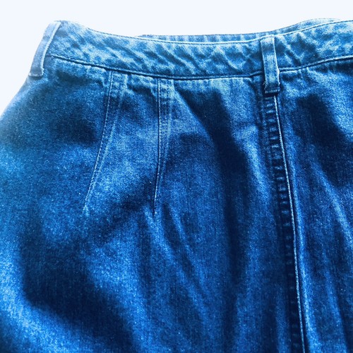 Gonna donna Talbots 14 denim lunghezza ginocchio 2 tasche inclinate/1 tasca laterale - Foto 7 di 8