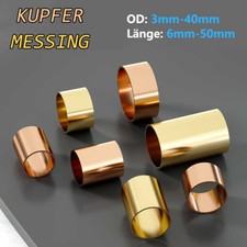 Brass/Copper Pipe Bushings Bearing Bushing Round Tube Outer 3mm-40mm Length 6mm-50mm