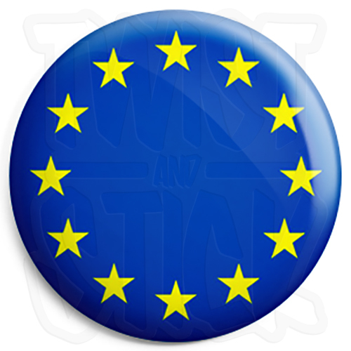 Bandera de la Unión Europea de la UE - 25 mm insignia de botón - referéndum del Reino Unido - votación en Europa - Imagen 1 de 1