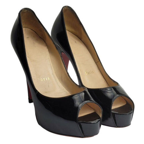 Christian Louboutin So Prive Negro Plataforma Tacones Zapatos Bombas EU 35.5 UK 2.5 - Imagen 8 de 19