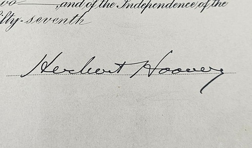 1932 Presidential Hoover Appointment Postmaster Ralph L Rhinehart - Picture 4 of 11