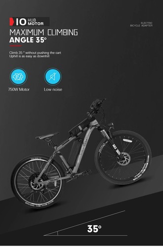 Mountain Electric Bike 48V 750W High Speed Brushless Gear Rear Hub Motor Wheel - Picture 14 of 16
