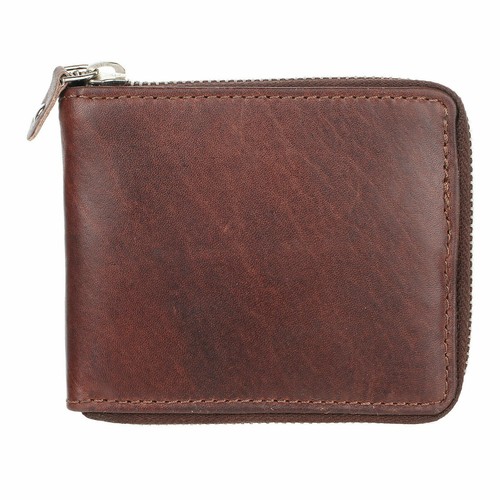 StarHide Brown RFID Blocking Tap & Go Leather Zip Around Notecase Wallet Purse - Picture 10 of 16