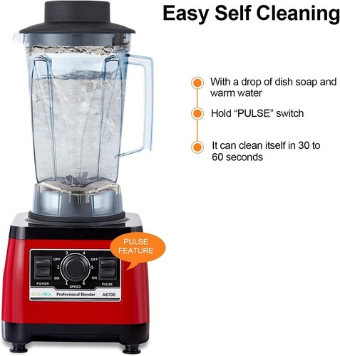 Heavy Duty Professional Blender, Peak 2200W Commercial Grade Bar Blender With... - Picture 7 of 10