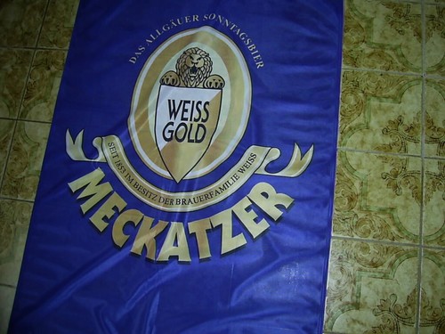 Meckatzer Fahne Grillparty Biergarten Banner Löwenbräu Allgäu Heimenkirch Flagge - Bild 2 von 2