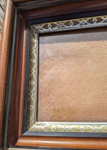 Vintage Antique Wooden Gesso Gilt Picture Frame 14" x 12" Art Decor Prop - Picture 3 of 17