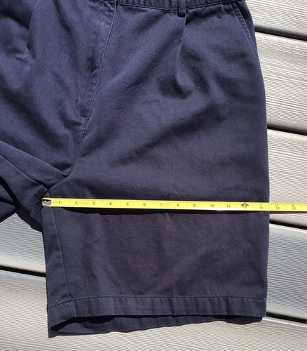 Pantalones Cortos LL Bean Mujer Talla 14 Chino Tiro Alto Bolsillos Azul Marino - Imagen 4 de 9
