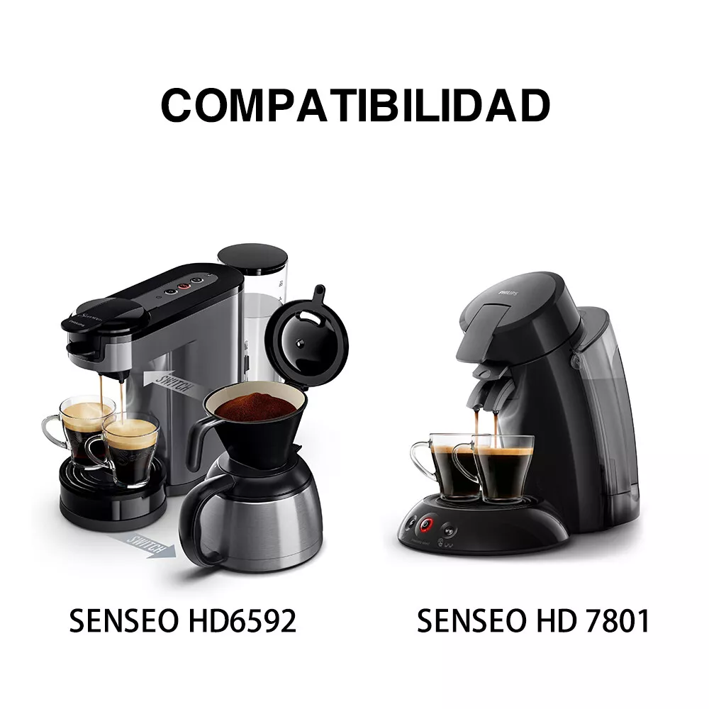 ICafilas Edelstahl Kapsel Pod Nachfüllbar für Senseo Espresso Philips  Maschine