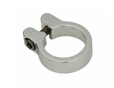 NEW! GENUINE ALLOY BICYCLE SEATPOST CLAMP (OUTER DIAMETER 31.8MM ) IN CHROME.
