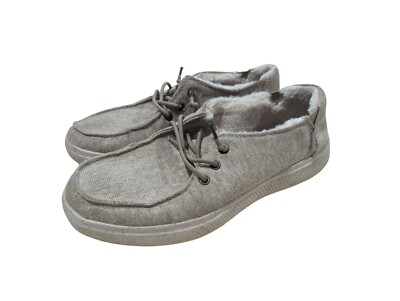 Bob's Skechers Memory Foam Size 9 Fur Lined Slip On Comfort Shoe Tan Brown