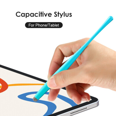 Gradient Slim Waist Pen für Touchscreens mit Faserspitze (Cyanblau)