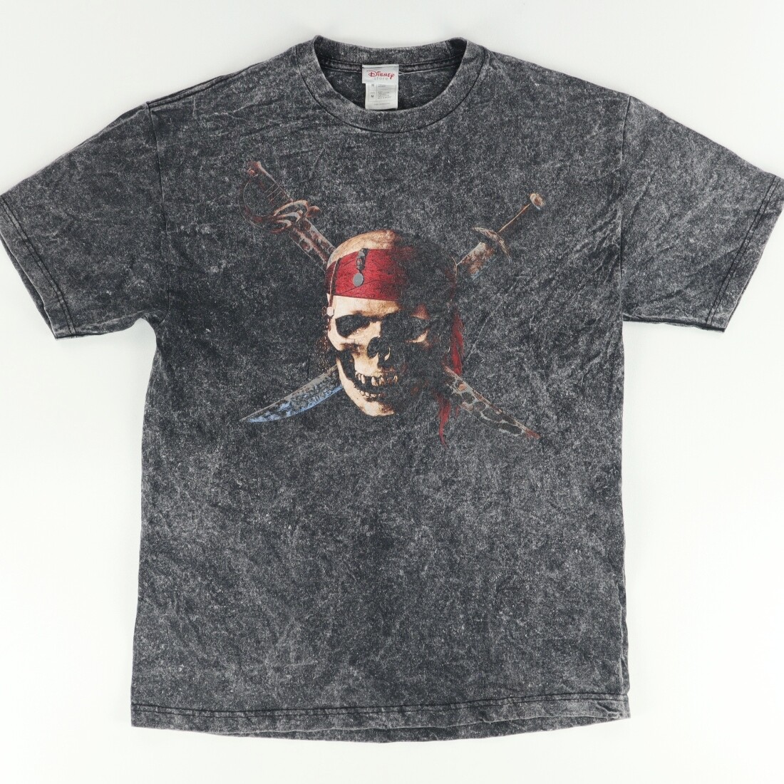 VTG Pirates of the Caribbean Curse Black Pearl Acid Wash T