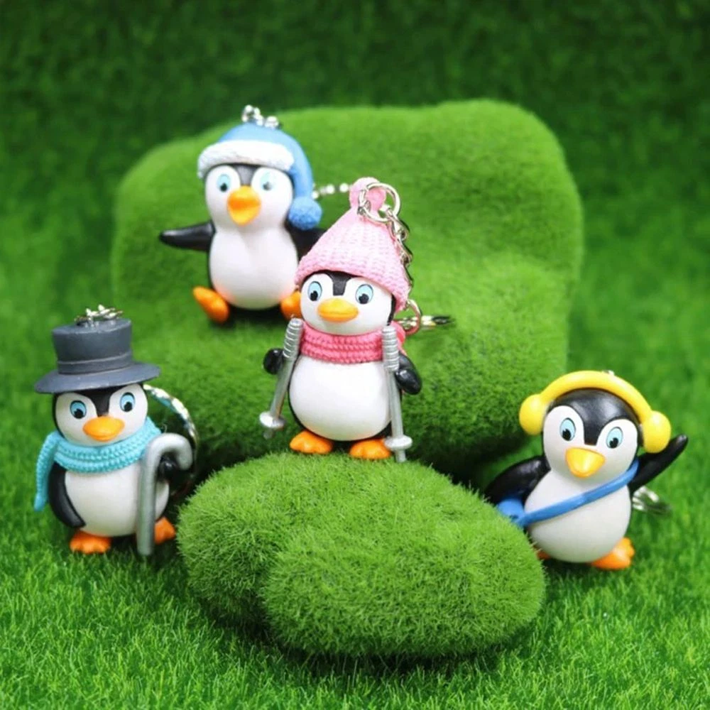 Cute penguin keychain sale