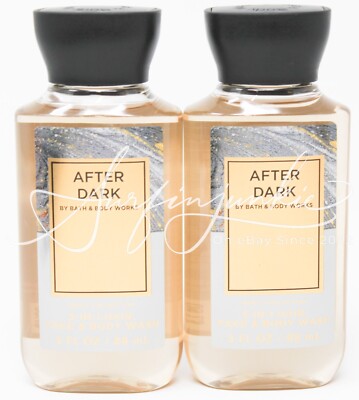 Bath & Body Works After Dark Shower Gel Body Wash Mens Men's Mini Travel 3oz 2pc