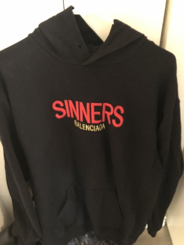 Balenciaga Embroidered Sinners Oversized Hoodie -