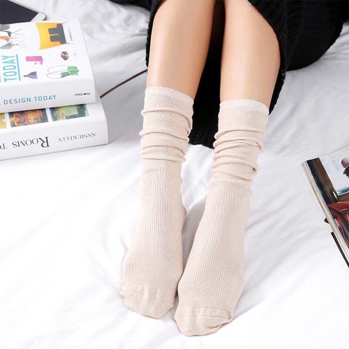 Womens Ladies Cotton Slouch Socks Fashion Striped Winter Warm Long Socks Hosiery - Picture 17 of 22