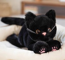 Black Kitten Cat 18 Inch Pillow Stuffed Animal Plush Toys Doll Kids Gifts