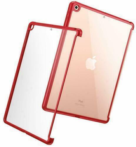 For iPad 10.2 (2021/2020/2019) Tablet Case,Poetic Clear Bumper Cover Red - Picture 1 of 6