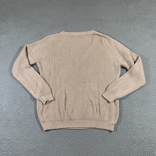 Brandy Melville Knit Light Brown/Beige V-Neck Sweater Women S Fall Gilmore Girl - Picture 8 of 10