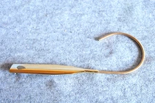 no name vintage aluminum eyeglass temple right gold 5-3/4