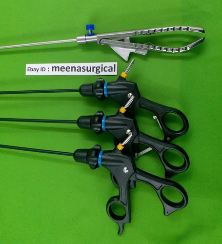 4 PC Laparoscopic Set Needle Holder 5mmx330mm Endoscopy Surgical Instruments - Picture 4 of 11