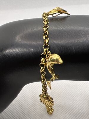 BEAUTIFUL 18K (750) Yellow Gold ROLO Chain Bracelet with