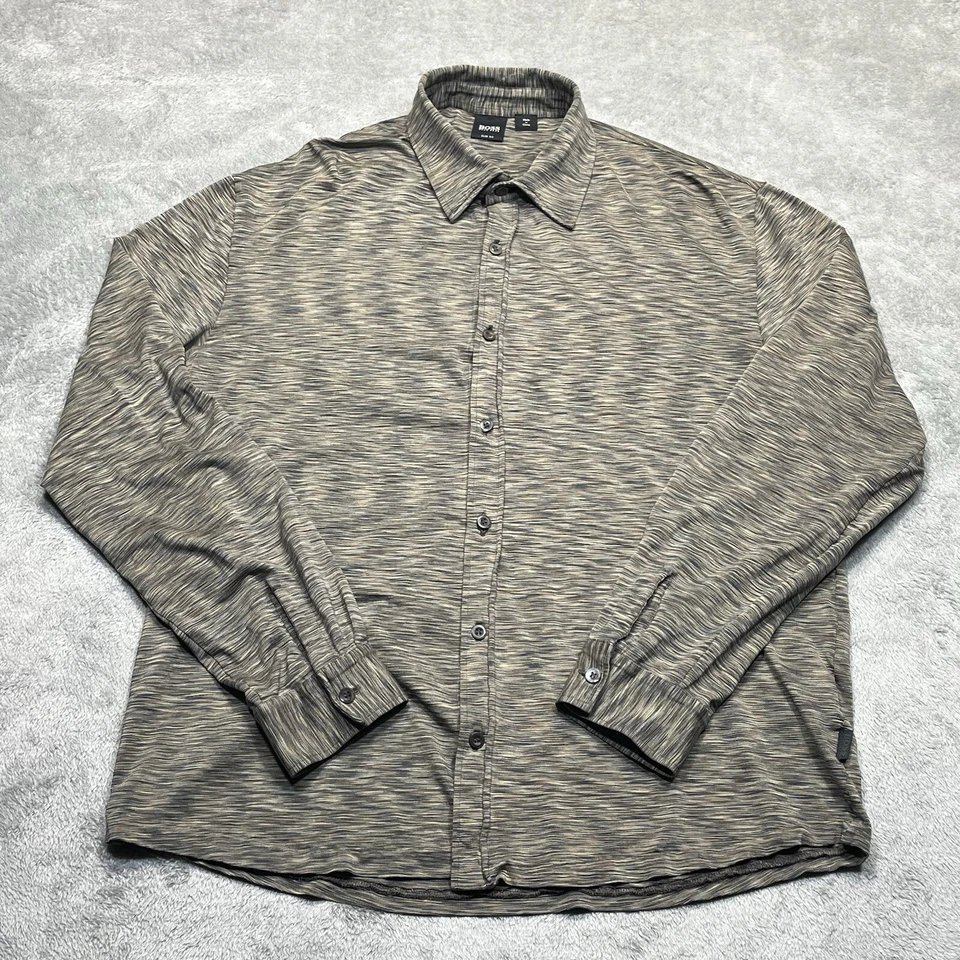 Hugo Boss Shirt Men's XL Silk Stretch Performance Slim Fit Button Up Lightweight - Image 4 of 4