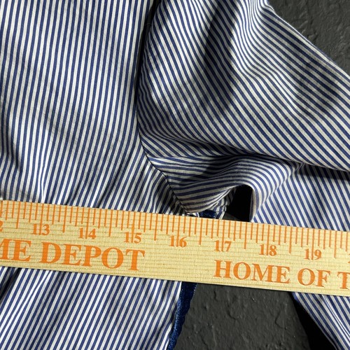 Harmont & Blaine Shirt Womans 38 Blue Button Long Sleeve High Neck Dachshund Dog - Picture 13 of 16