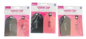Set-of-6-Wilton-Bride-and-Groom-Luggage-Tags-Honeymoon-Travel-Bag-Suitcase-ID