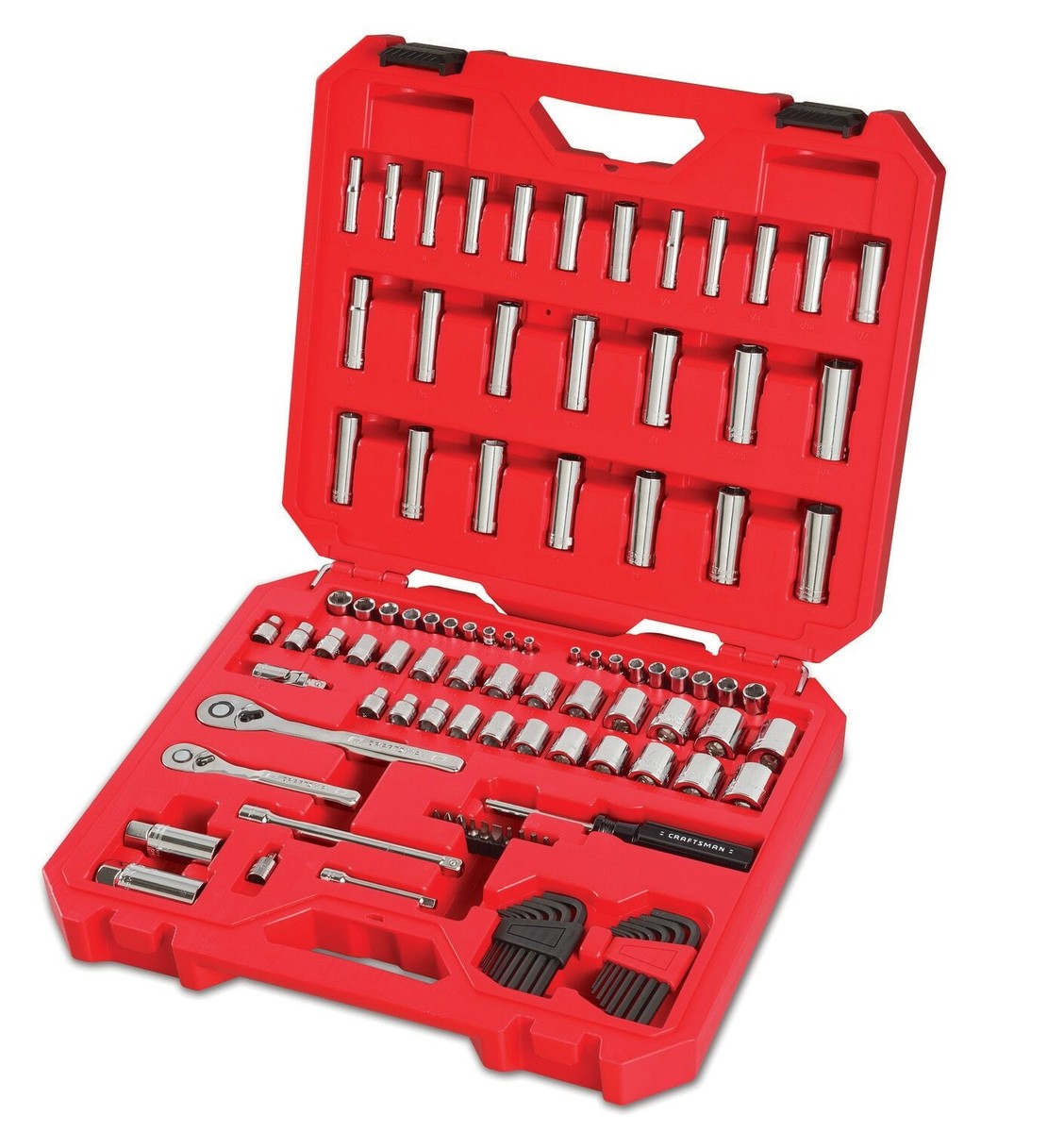 CRAFTSMAN 105-Piece Standard (SAE) and Metric Combination Polished Chrome Mechanics Tool Set CRAFTSMAN 105-Piece Standard (SAE) and Metric Combination Polished Chrome Mechanics Tool Set