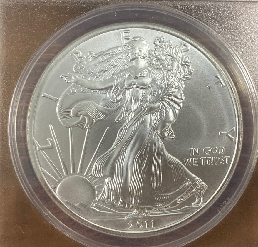 2011 American Silver Eagle ANACS MS70 25Th Anniversary FIRST