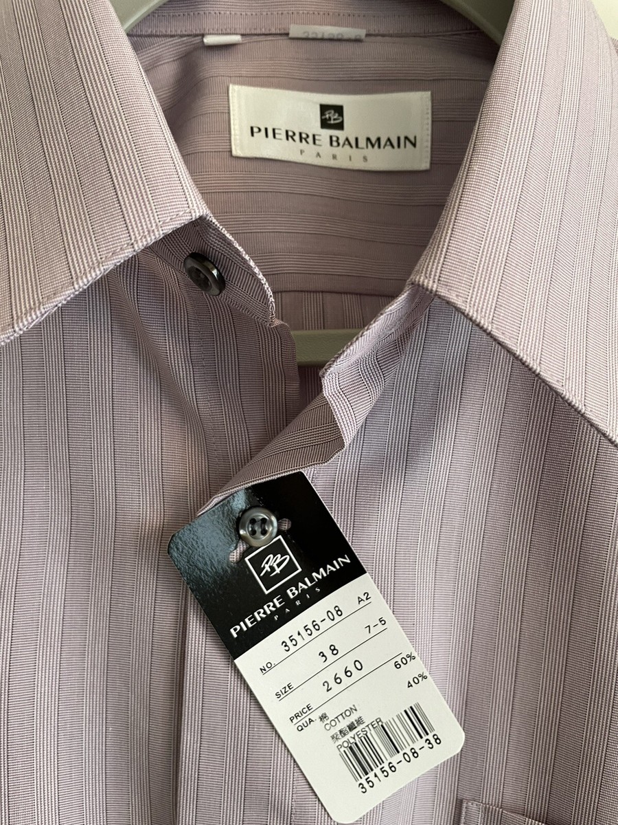 Pierre Balmain Men's Lilac Long Sleeve Dress Shirt size 38 or