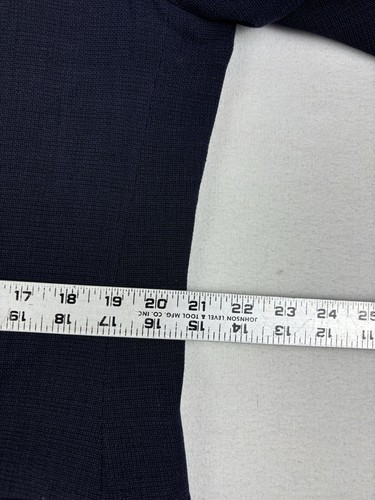 Vintage Giorgio Armani Sport Coat Mens 42R Navy Blue Wool Blend Knit Italy - Picture 13 of 15