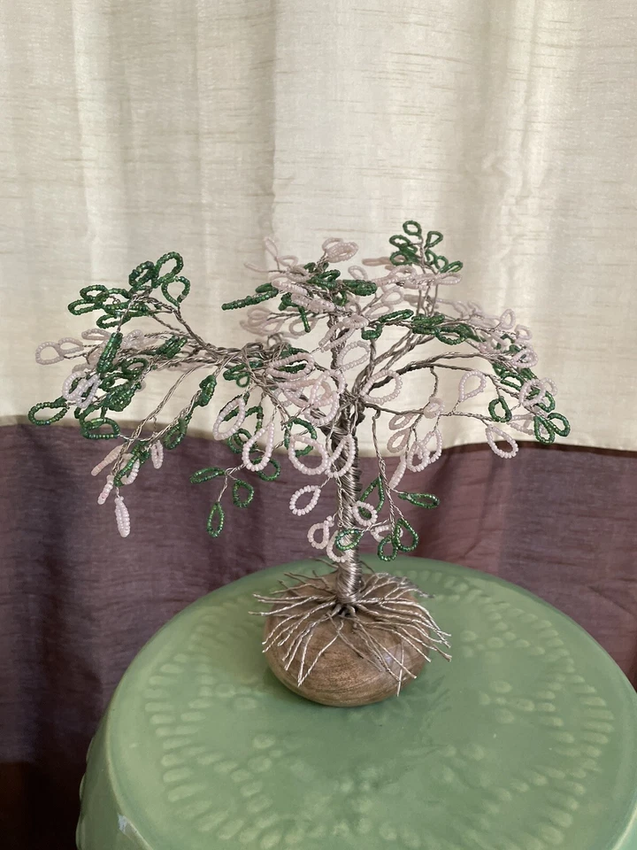 Уникальный подарок ручной работы из бисера проволока дерево бонсай - Изображение 3 из 4