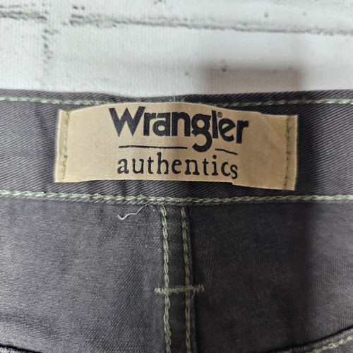 Wrangler Authentics Cargo Pants Olive Green 32W 34L Twill Relaxed Fit Utility - Picture 7 of 10